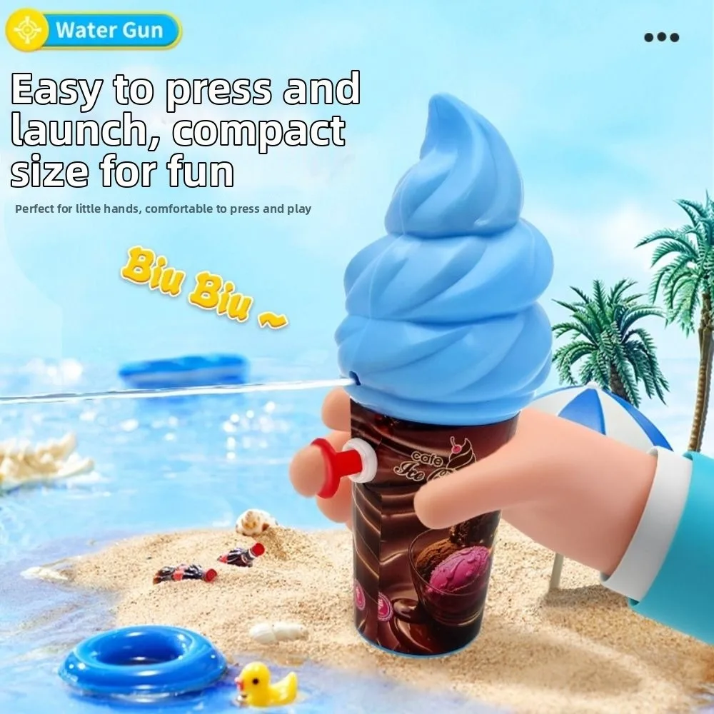 Ice Cream Shape Water Pump Scattering Handheld Water Fight Gadget High Pressure Drifting Water Pump Water Splashing Festival