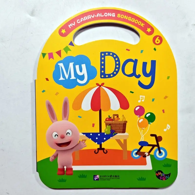 6-volume package sale  bilingual children's interactive board rhyme book in Chinese and English  Music Fun