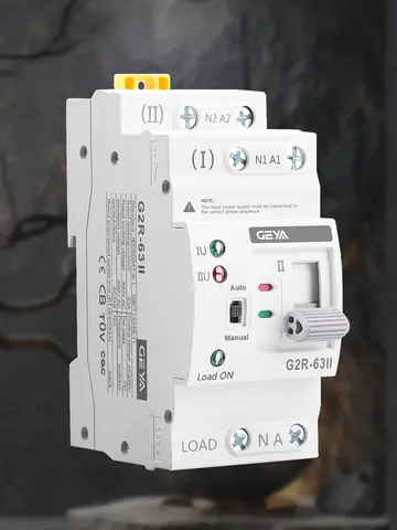 ATS Mini Automatic Transfer Switch 220V Din Rail Dual Power Electrical Selector Switches Uninterrupted Power 63A