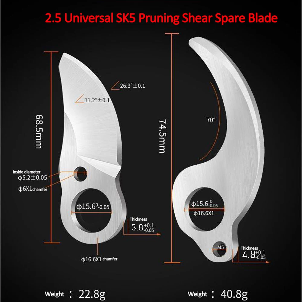 Replaceable Blades for Brushless Electric Pruning Shears Electric Rechargeable Garden Shears 2.5 3.0