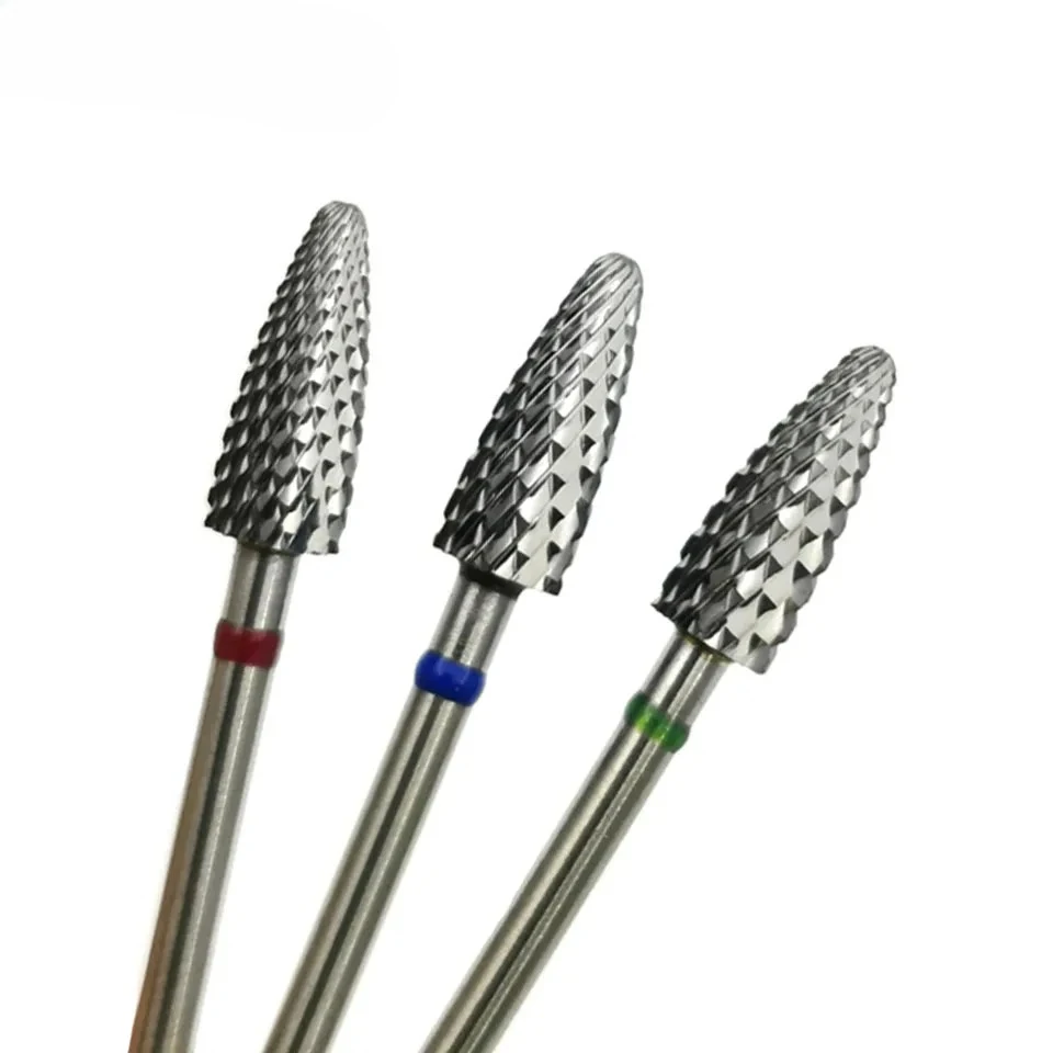5mm Flame Bit 3/32 Carbide Nail Drill Bits Manicure Burr Remove Gel Electric Milling Cutter Accessories