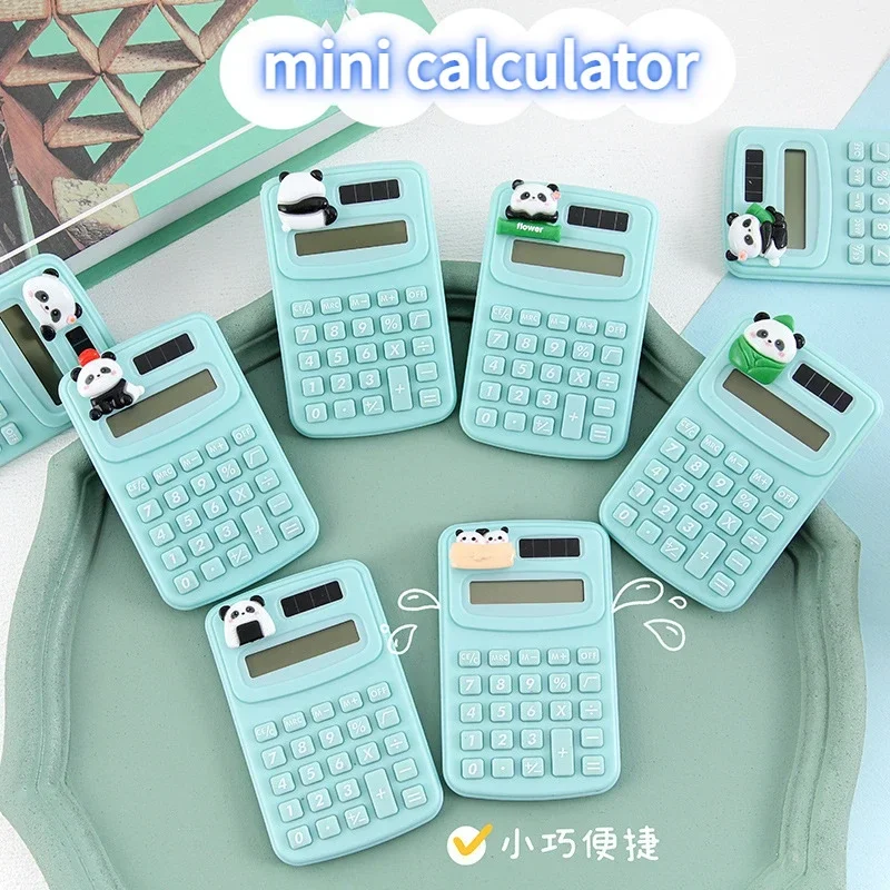 kawaii panda Small Calculator mini Portable Electronic Calculator 8 Digits LCD Home Office for Primary School For Kids Gift