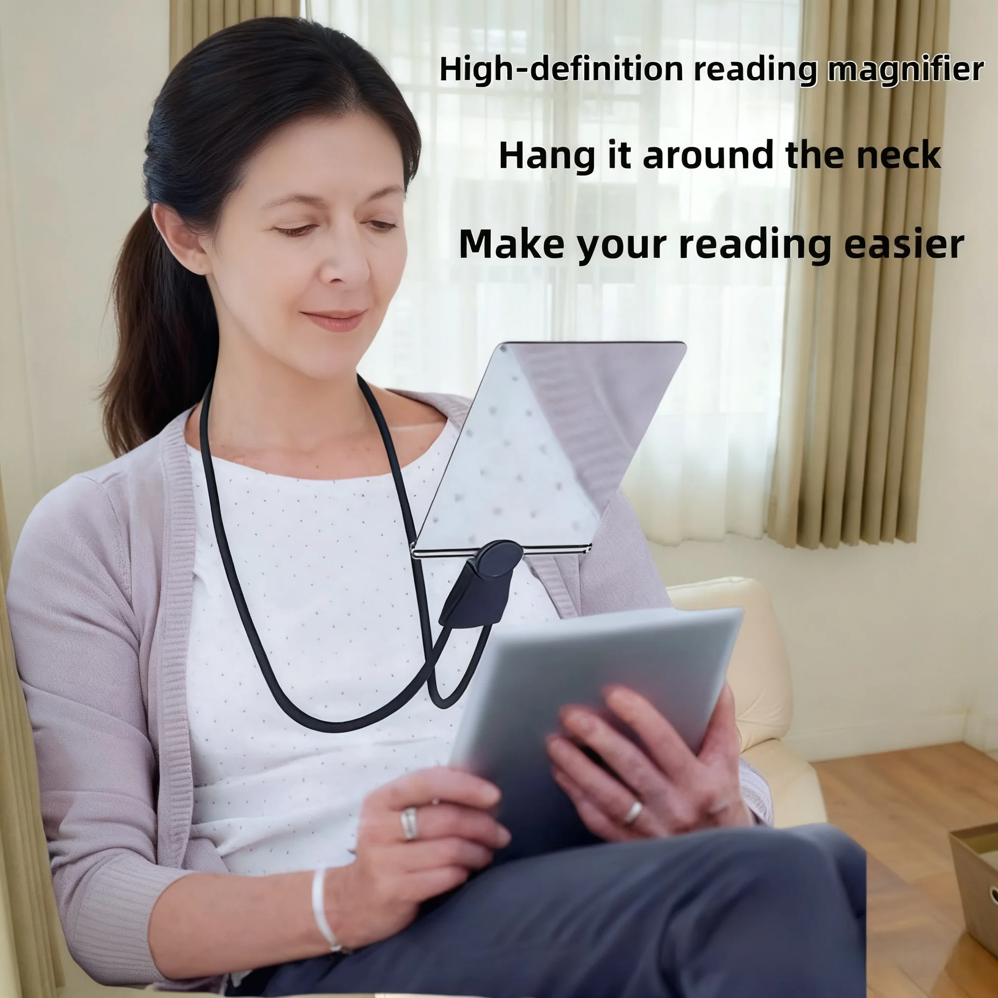

Large Screen Ultra-Thin Magnifying Glass HD Neck Mounted Handheld Desktop Multifunctional Amplifier Ultra Clear Reading