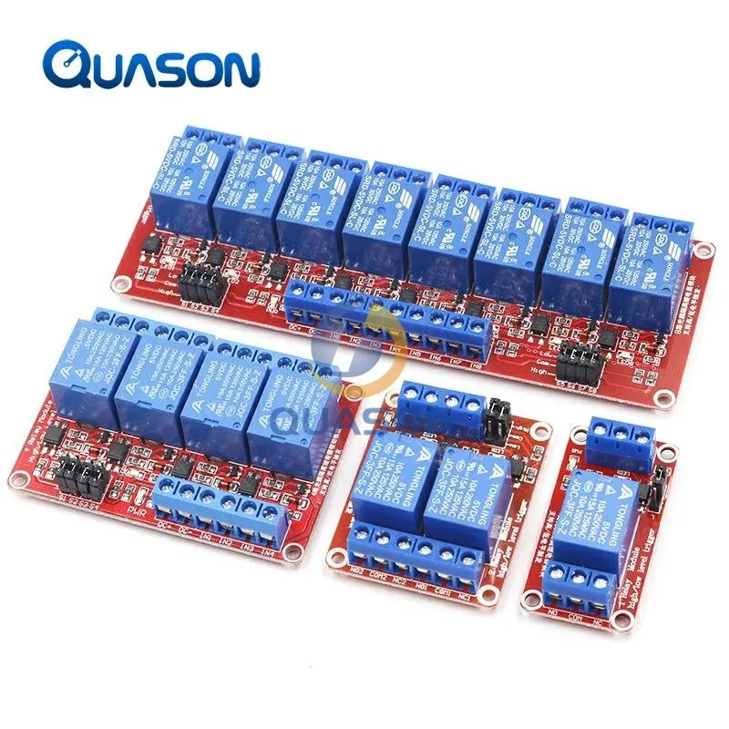 1 2 4 8 Channel 5V 12V Relay Module Board Shield with Optocoupler Support High and Low Level Trigger forArduino