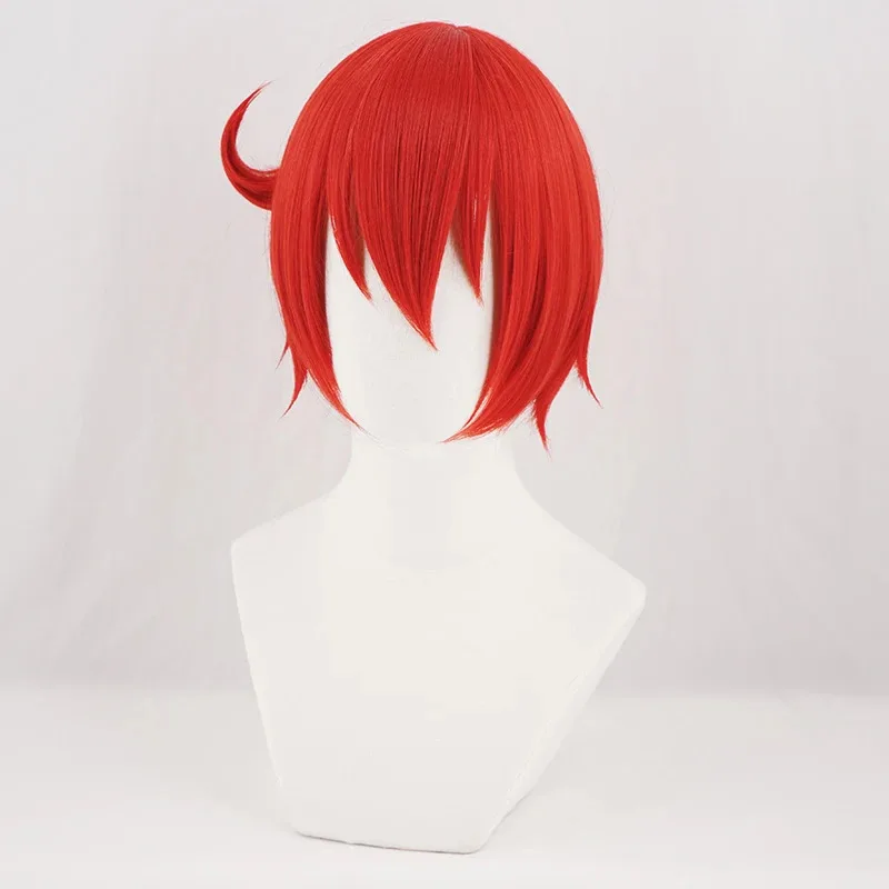 qq 123Cells At Work AE3803 RBC Seqkeqkyuu Blood Cell Косплей Парики Короткие красные синтетические волосы Костюм Парик для ролевых игр