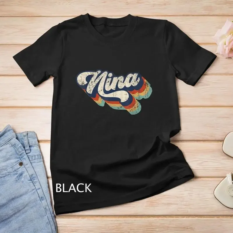 Retro süßes Nina-T-Shirt für Oma, beste Nina aller Zeiten, Muttertags-T-Shirt, Unisex-T-Shirt