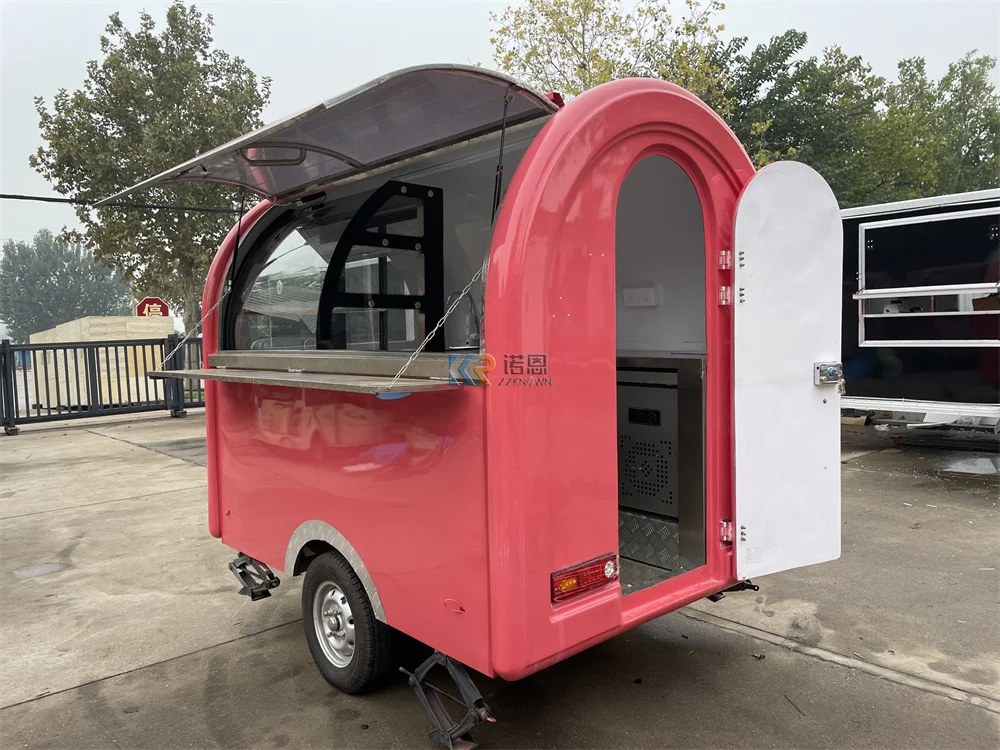 شاحنة طعام مخصصة للمطبخ المحمول معدات كاملة للقهوة والآيس كريم كشك امتياز شاحنة الوجبات السريعة مقطورة
