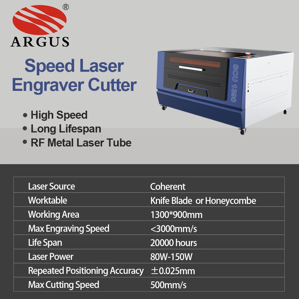 For CO2  Engraving & Cutting Machine 1390 60-150W 600x1000mm Working Area Water-Cooled For Wood MDF Paper & Crytal
