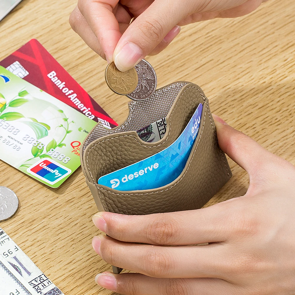 The new leather ultrathin screens more card package small men and women design card zero wallets small card holder card sets