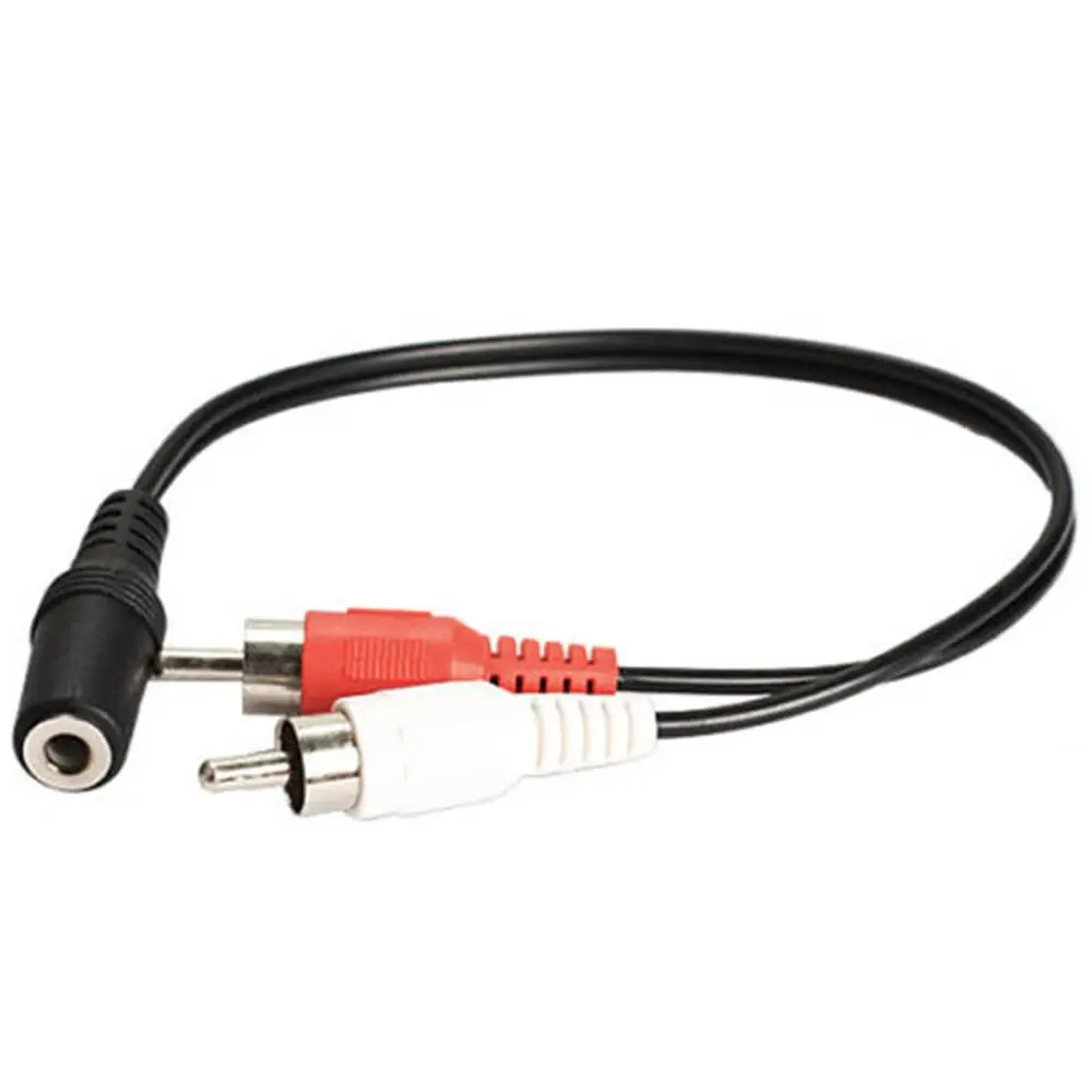Durable Universal RCA Male 3.5mm Female 2 RCA Audio Cables Adapter Cable Stereo Audio Splitter