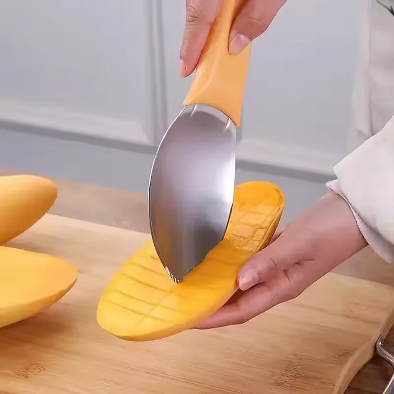 Mango Spoon Peeler Mango Peeling Dicing Cutting Knife Watermelon Peeling Separator Fruit Spoon Avocado Peeler Kitchen Tool