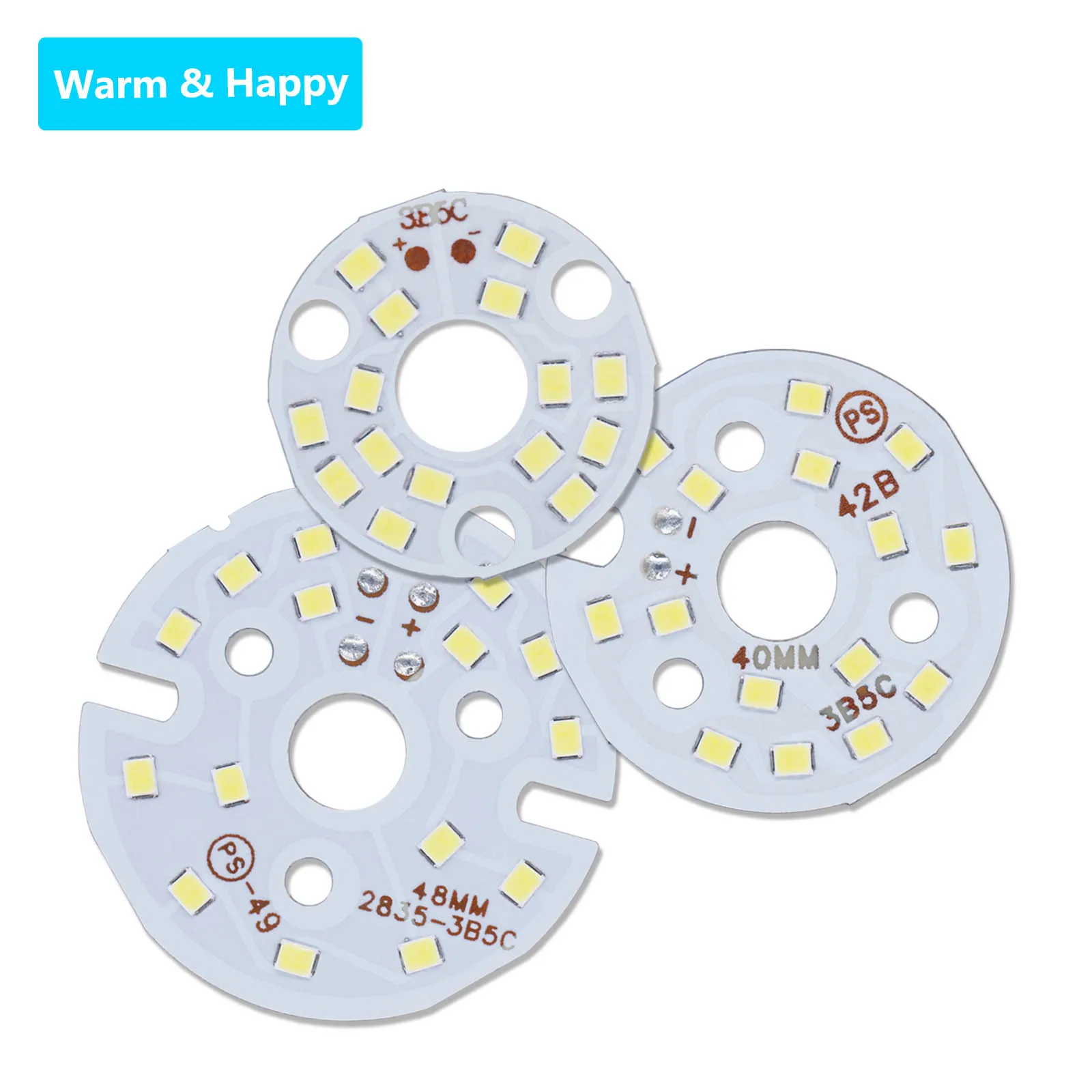 

5W LED Bulb SMD 2835 Board Circular 32mm 40mm 48mm 56mm DC14.5-15.5V Light Source Board LED Tube Light Chip Spotlight Accessory