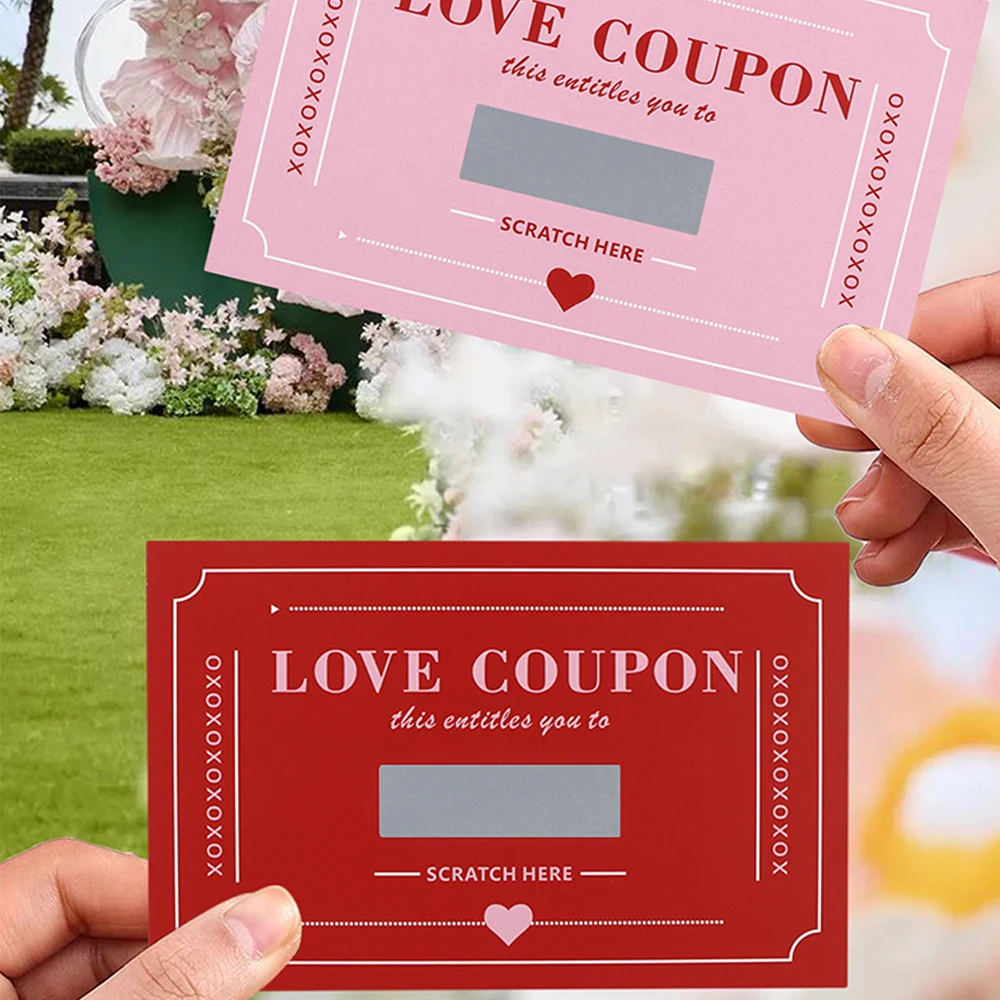 20Pcs Scratch-Off Love Coupons Couple Scratch Off Cards Valentine's Day Wedding Anniversary Creative couple Gifts Supplies view 4