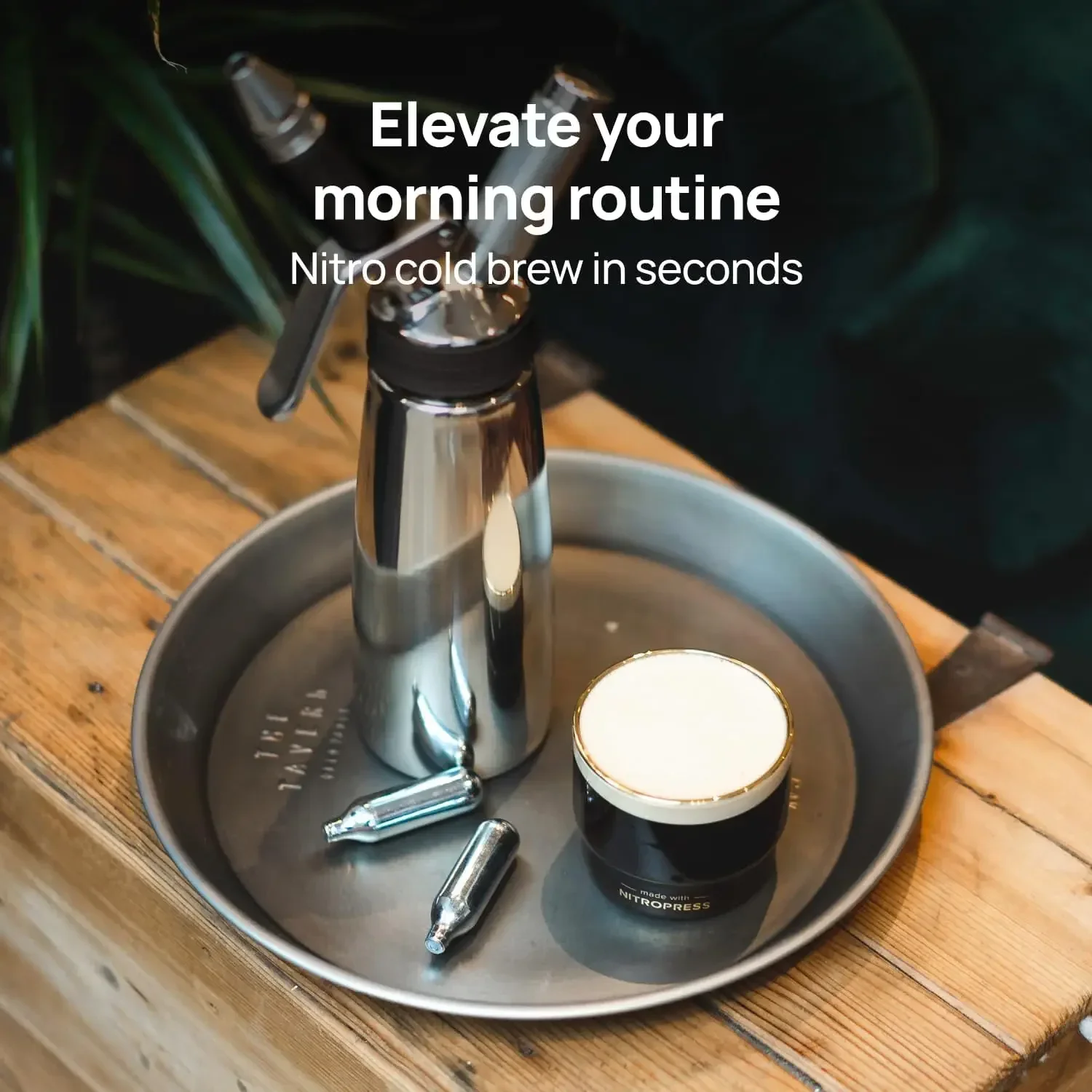 Brand new fast shippingBestsellerOriginal NitroPress - Nitro Cold Brew Coffee Maker | Portable Stainless Steel Nitrogen Infuser,