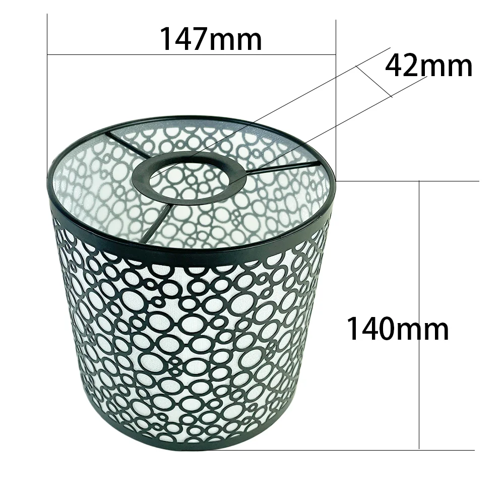 모던 실린더 금속 전등갓, 컷아웃 디자인 펜던트 조명 쉐이드, 150mm