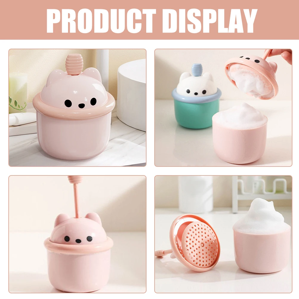 

3 Pcs Facial Cleanser Foaming Bottle Bubble Maker Cup Portable Face Wash Foam Tool Lightweight Easy for Travel