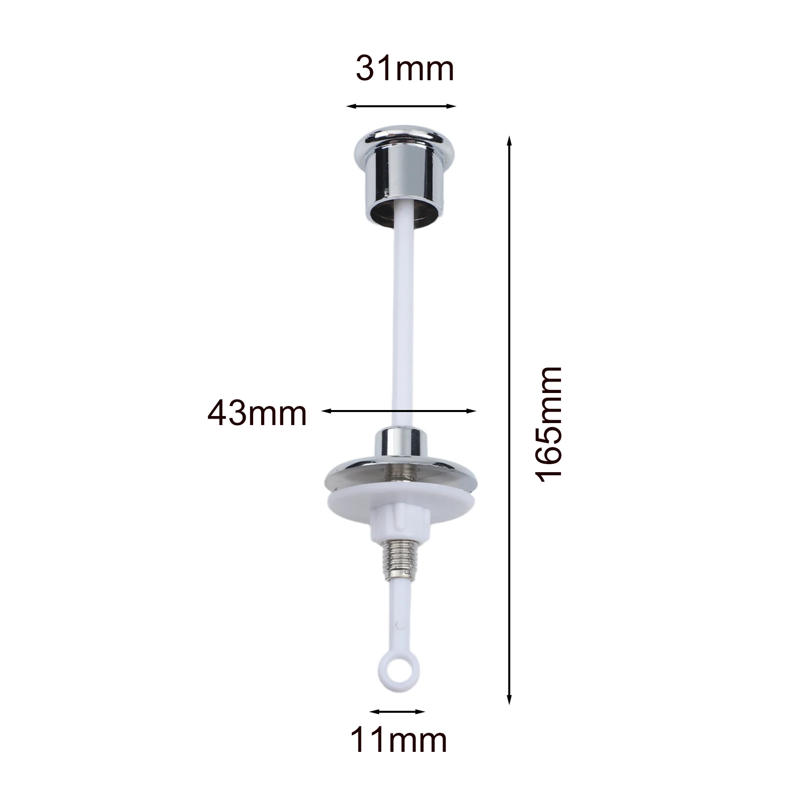 Smooth Operation ABS Toilet Flush Handle Replacement Chrome Plated Lift Button Fits Various Toilet Tank Models