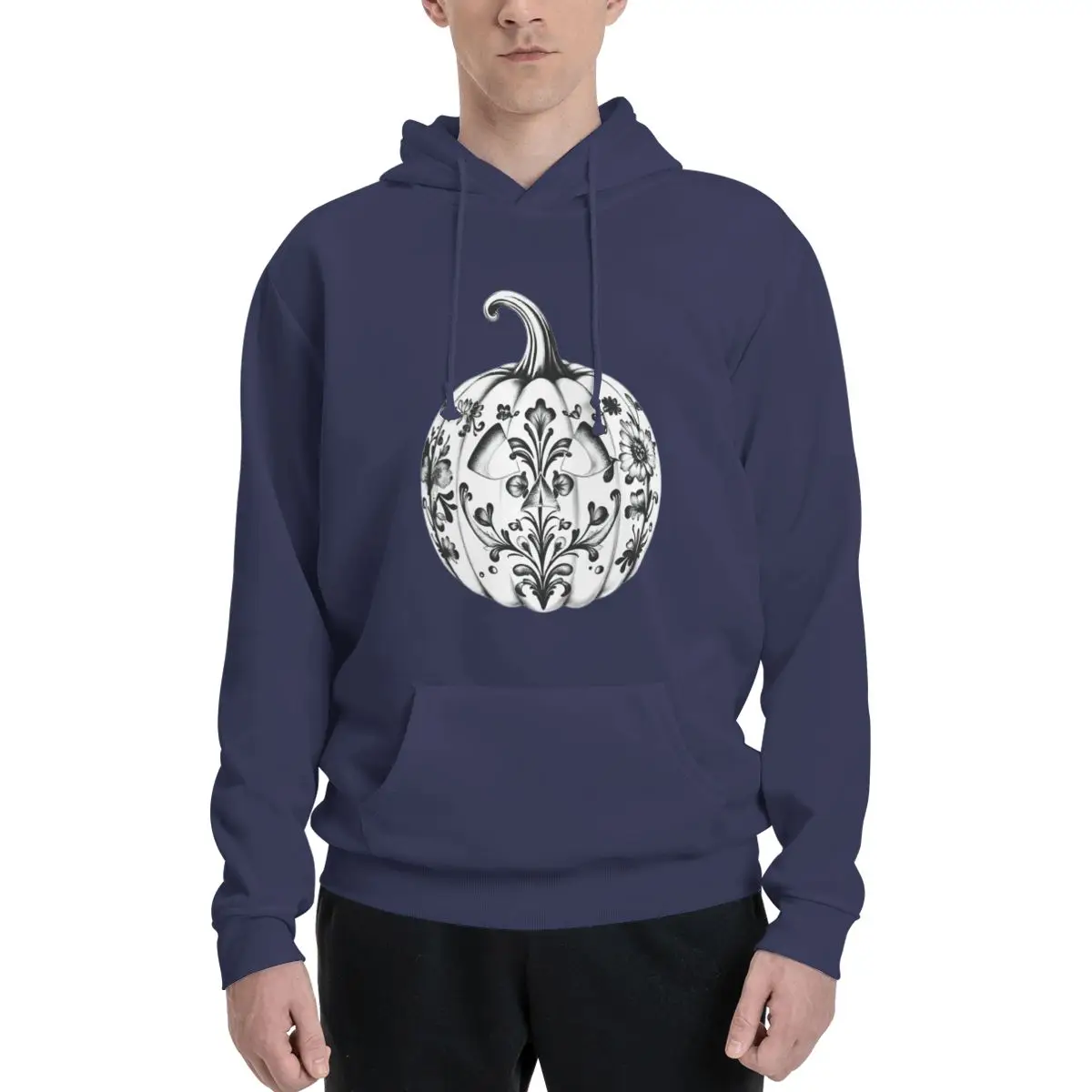 

Ornamental Jack Men's Warm Fleece Hoodie - Durable Polyester Material, Perfect for Outdoor Activities and Casual Style