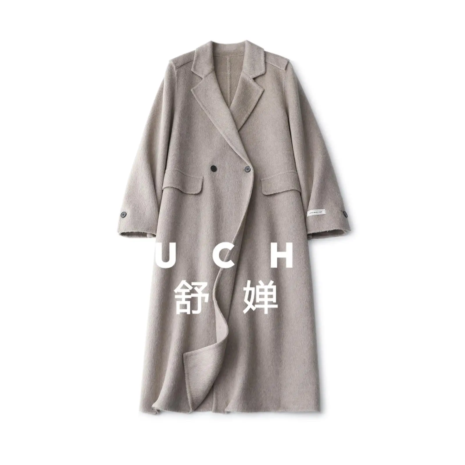 

100 Wool Coat Simple Long Breasted Simple Woolen Coat Women Soft Casacos De Inverno Feminino Coats and Jackets Women