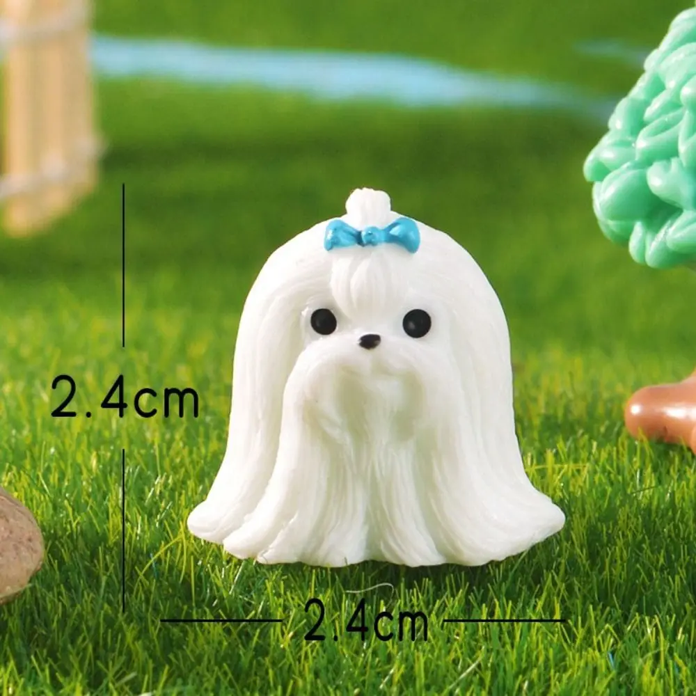 14pcs Exquisite Resin Craft Doggy Model Desktop Decoration Teddy Corgi Animal Statue Mini Dog Figurine Fairy Tale Gardens