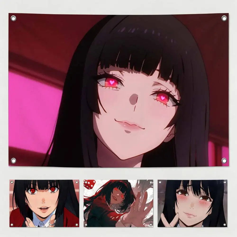 Anime Kakegurui Y-Yumeko Jabami Flag Suitable For Party Club Outdoor Interior Wall Decoration Banner Fans Gift