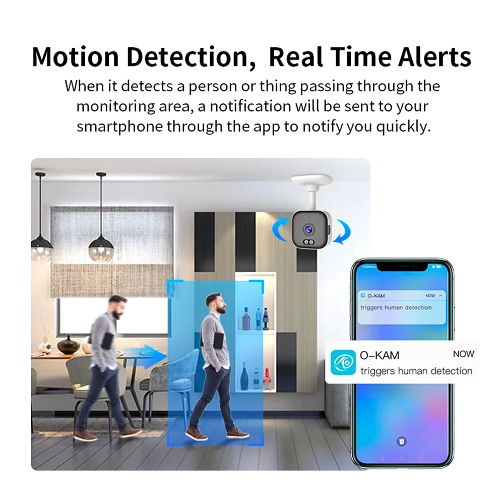 Smart Mini Camera 5MP 5G Dual Band WiFi IP Camera Indoor Wireless Color Night Vision Home Security AI Human Detect Surveillance