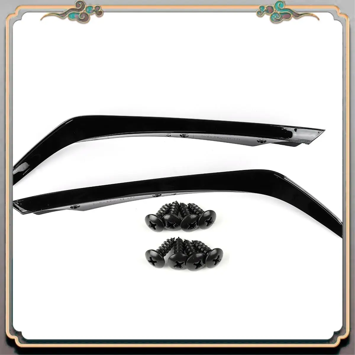 

A73Q-6PCS Front Bumper Under Splitter Spoiler Canards Air Knife For Benz A Class W176 A180 A200 A220 A250 AMG A45 2016-2018