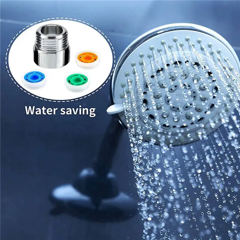 TFTP-16 Pieces Shower Flow Reducer Limiter Set, Water Restrictor, 1/2 Inch Thread Size 4, 6 And 9 L/Min For Bathroom Saving