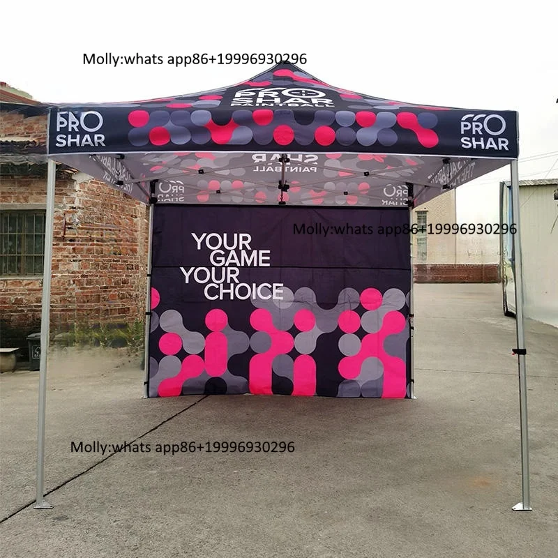 3x3 Promotional Custom Print Event Pop up Tent Business Gazebo Canopy Tent Flag Umbrella Orange Dog Trade Show Tent GrandOpening