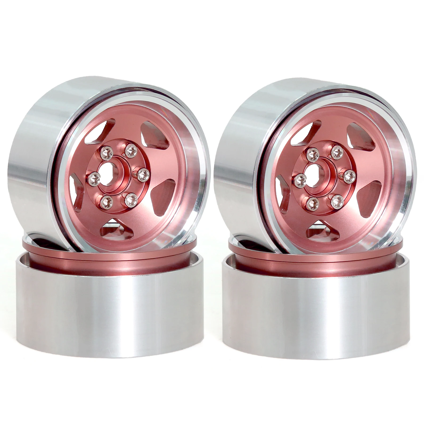 

2.2" RC Rim 4pcs Aluminum Beadlock Wheels Rims 12mm Hex Fit for 1/10 Scale RC Crawler Axial Wraith RR10 SCX10 90046 TRX4 TRX6