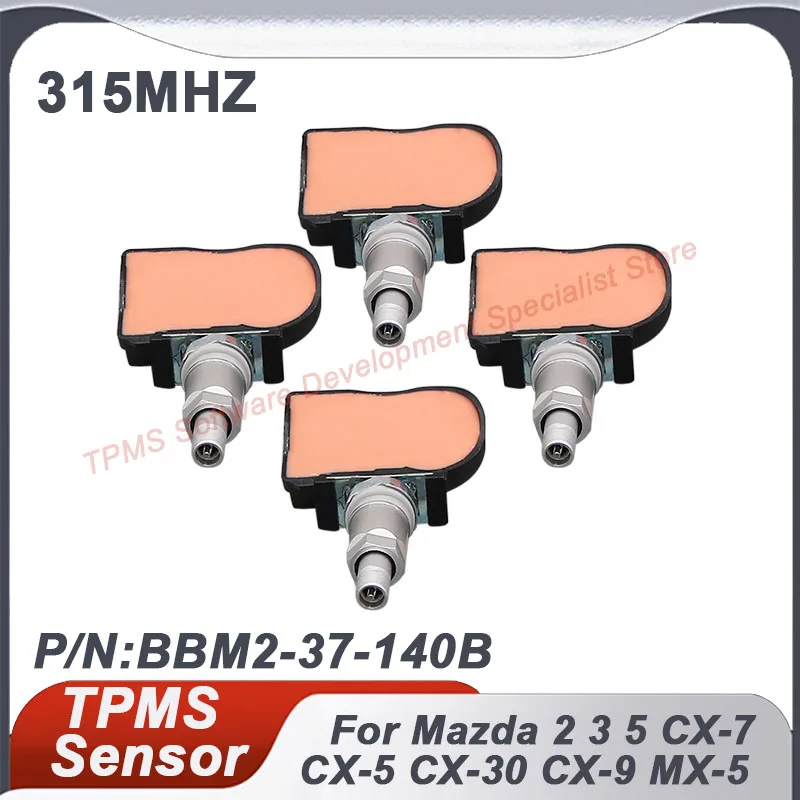 

1/4PCS TPMS Tire Pressure Sensor For Mazda CX-30 CX-9 MX-5 BBM2-37-140B BHA437140A 315MHZ