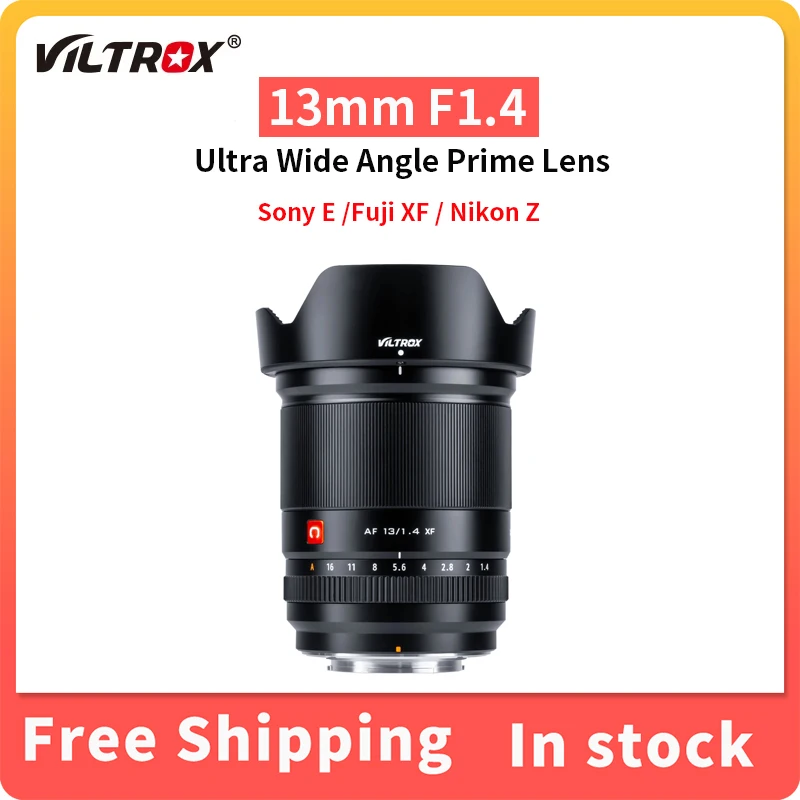 

VILTROX 13mm F1.4 Large Aperture Auto Focus Ultra Wide Angle APS-C Sony E Nikon Z Fuji X Mount Lens Vlog Camera Lens