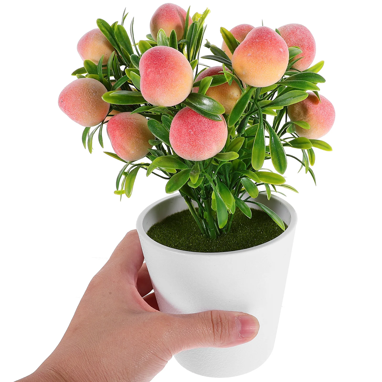 

Realistic Artificial Fruit Tree Decor Simulation Bonsai Faux Potted Plant Desktop Adornment Wedding Home Office Party Indoor