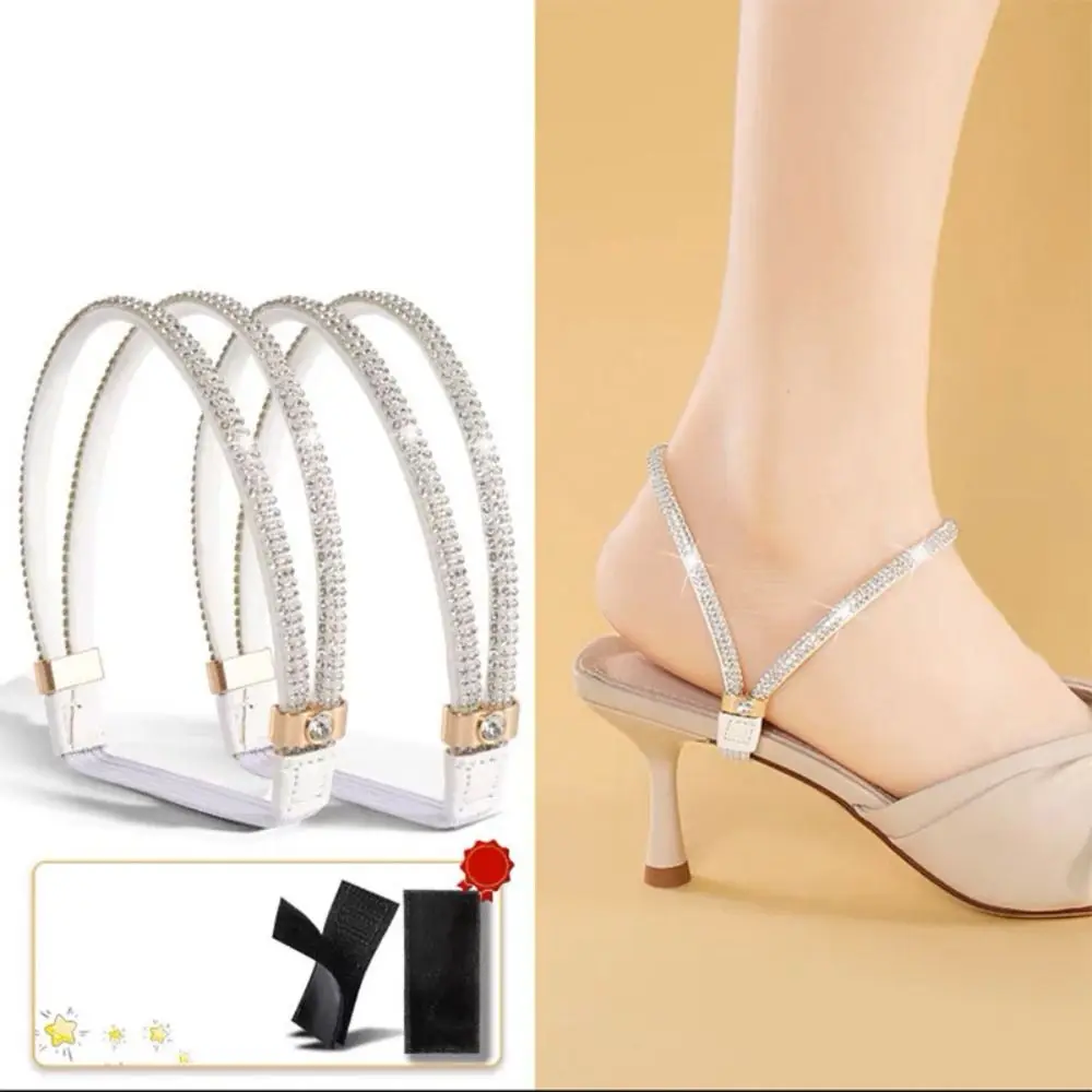 

Prevent Falling Off Elastic Fixing Straps Anti-slip Straps Detachable Triangle Fixed Strap Women's Shoelaces Fashion Rhinestone