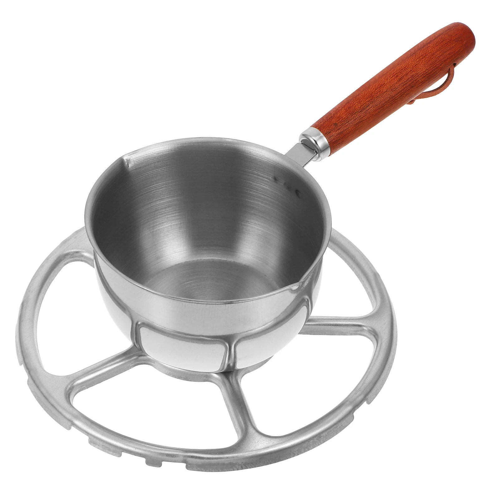 

Mini Milk Coffee Pot Stainless Steel Saucepan Pour Spout Small Cooking Pan Oil Baby Food Maker Turbo Warmer Silver
