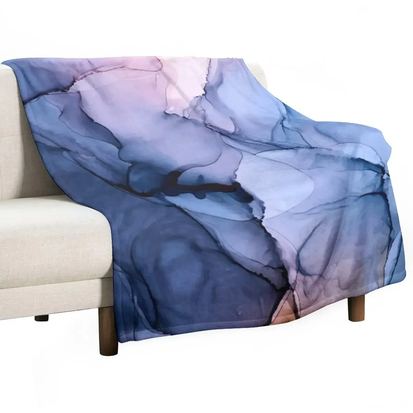 Captivating 1 - Alcohol Ink Painting Throw Blanket Summer Beddings Fashion Sofas Blankets