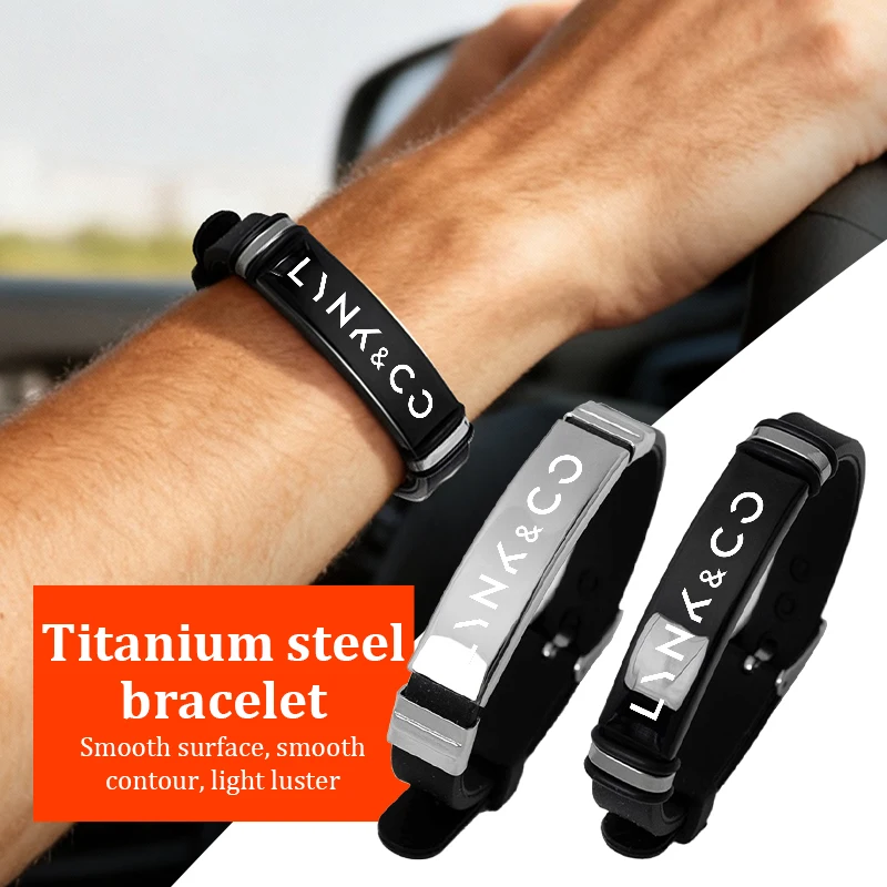 For LYNK&CO Car Logo Sports Men's Silicone Bracelet Fashion Holiday Souvenir Gift Wholesale Phev 03+ 05 06 09 PHEV 09 01 Phev 02
