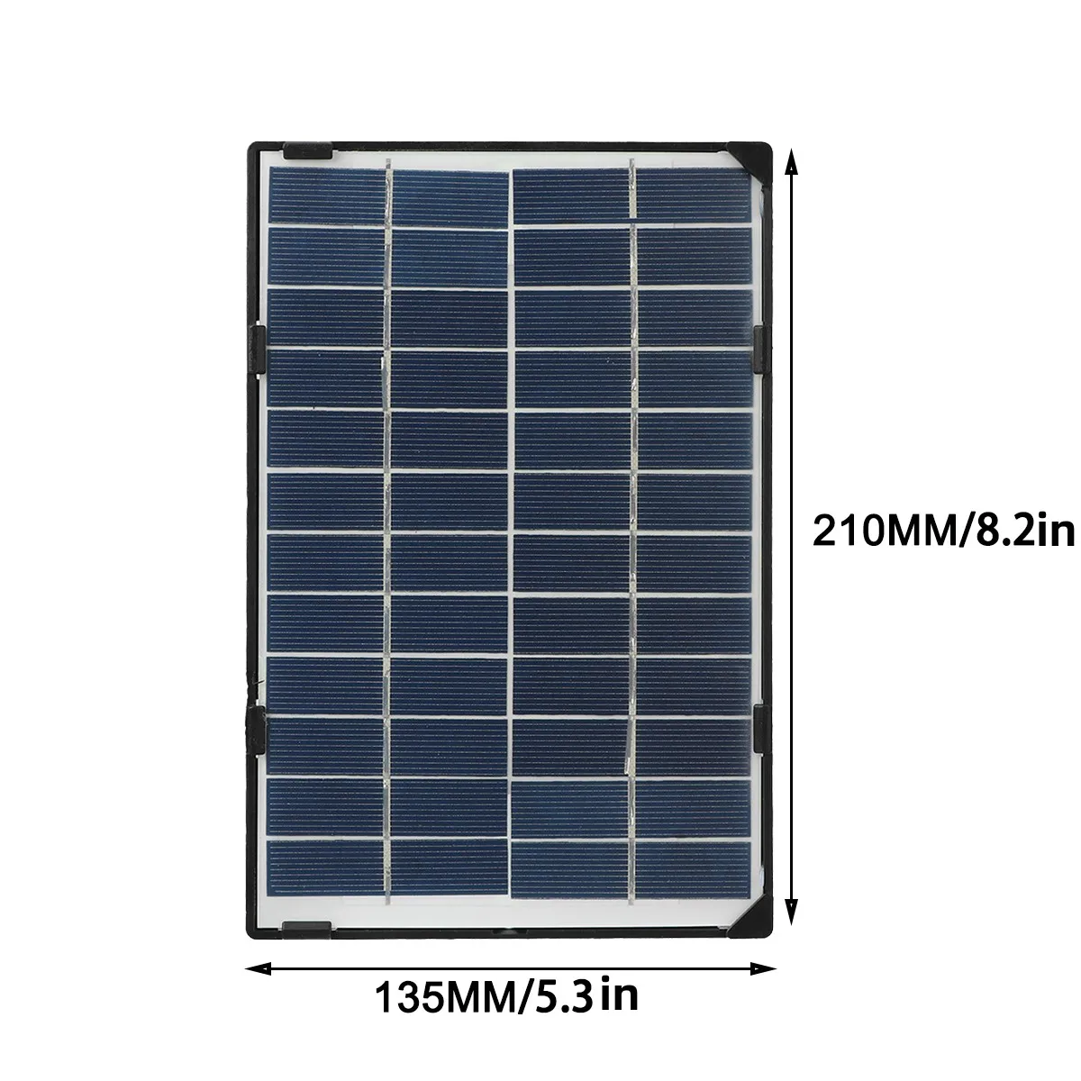 DC 5521 Solar Panel Board Outdoor 12V 5W 10W 35W 6V 5W 5V 50W Portable Polysilicon for Garden Monitor CCTV Surveillance Camera