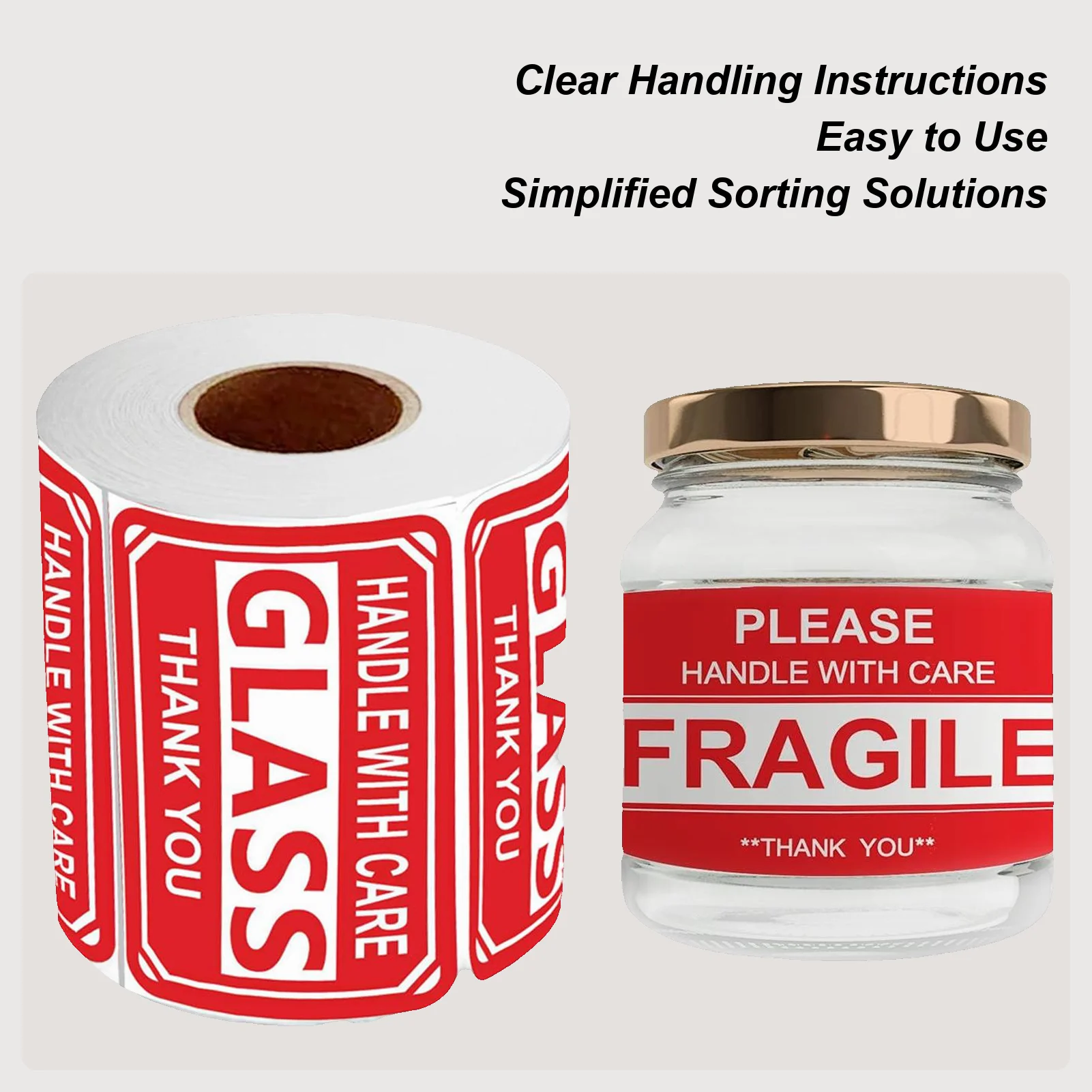 

250 шт./рулон, стеклянные хрупкие этикетки, упаковочные этикетки, логистика, транспортные напоминания, наклейки, хрупкая лента для доставки