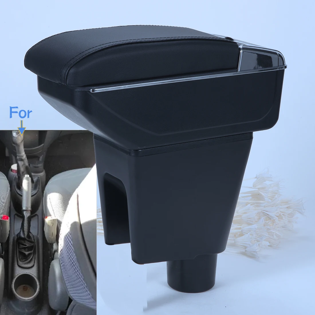 Para Chevrolet Spark 3 caja de reposabrazos para Chevrolet Spark III Aveo T200 caja de almacenamiento de reposabrazos de coche accesorios interiores de coche