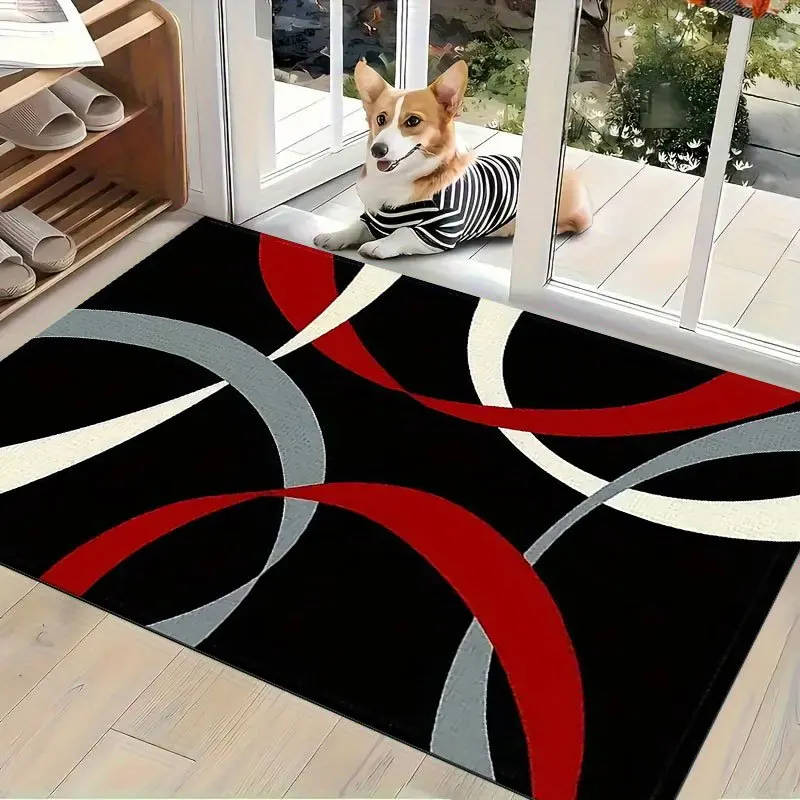 Modern Geometric Themed Doormat Artistic Floor Mat Living Room Office Decoration Gift for Design Enthusiasts