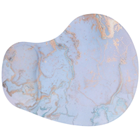Laptop Stand Marbled Mouse Pad Wrist Support Three-dimensional Desk Mousepad Computer Ergonomic Sky-blue with Office
