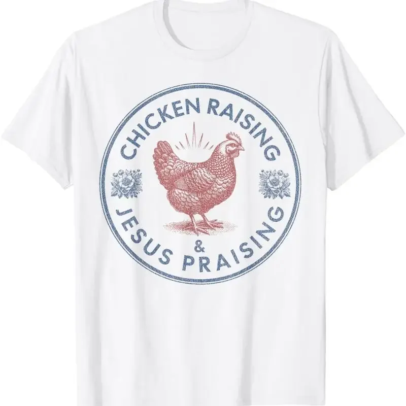 Chicken Raising Jesus Praising Vintage Women'S Faith T Shirt