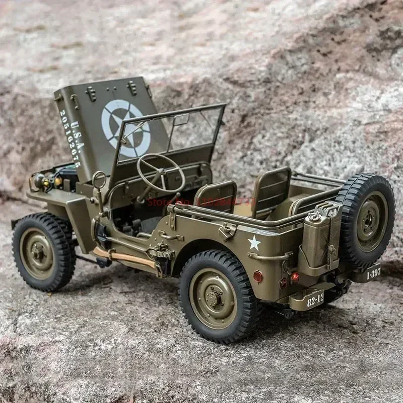 New 1:12 1941 For Willys Mb Scaler Willys Jeep 2.4g 4wd Rtr Crawler Climbing Scale Military Truck Buggy Rc Car Adult Kid Gifts