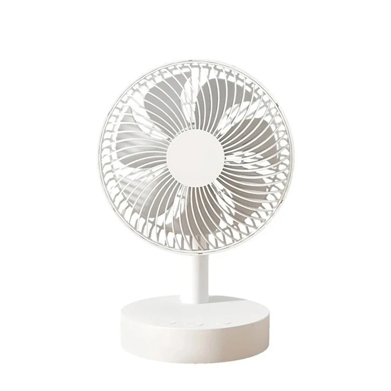 Youpin Ventilator, kleiner weißer Tischventilator mit Timer, geräuscharm, mit vier einstellbaren Geschwindigkeitsstufen, tragbarer Ventilator, wiederaufladbar, abnehmbarer Tischventilator