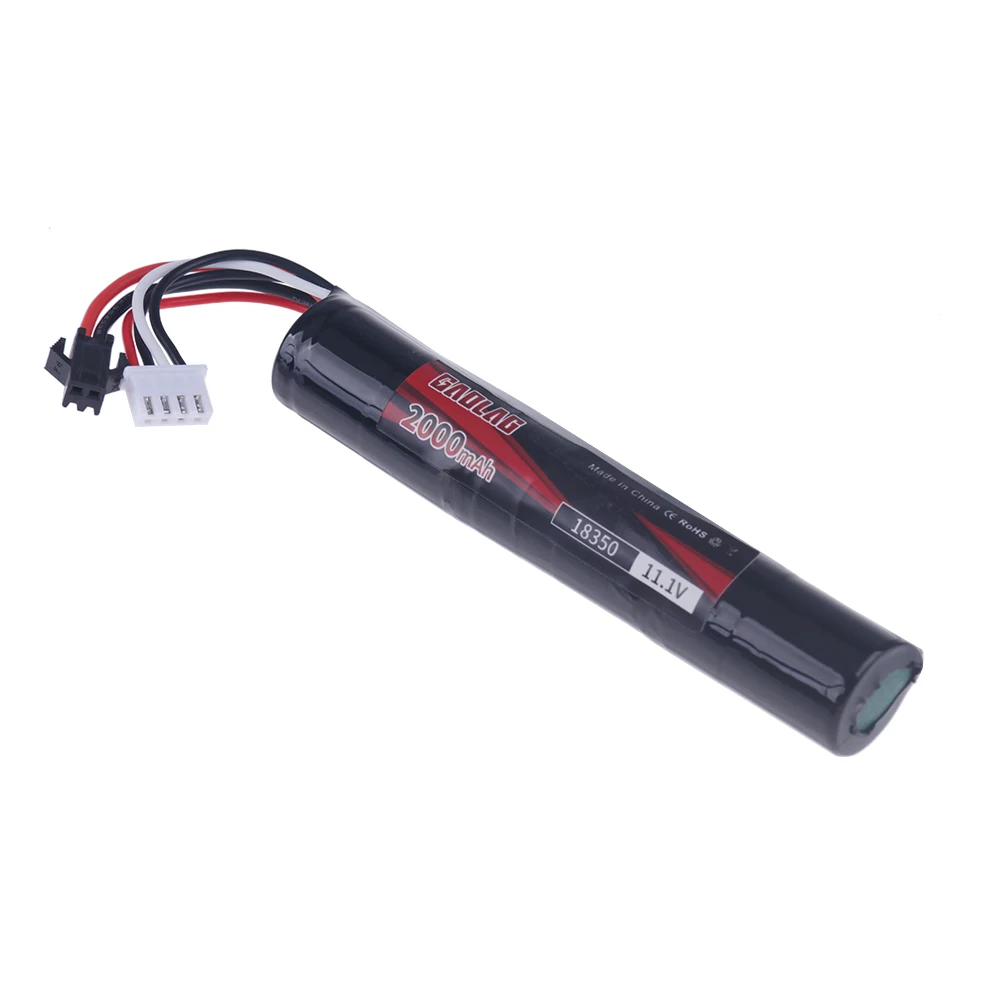 11.1V 2000mah 18350 Li-ion Battery SM PLUG for Electric water Gel Ball Blaster Toys Pistol 3S Lithium Polymer Battery Water Gun