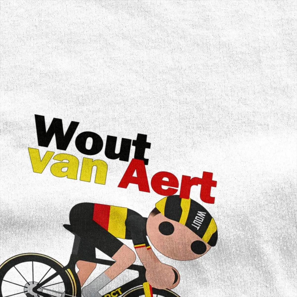 Cartoon Wout Van Aert Cute Men Women\'s T Shirts Belgian Cyclist Racer Accessories Tee Shirt 100% Cotton Plus Size Clothes