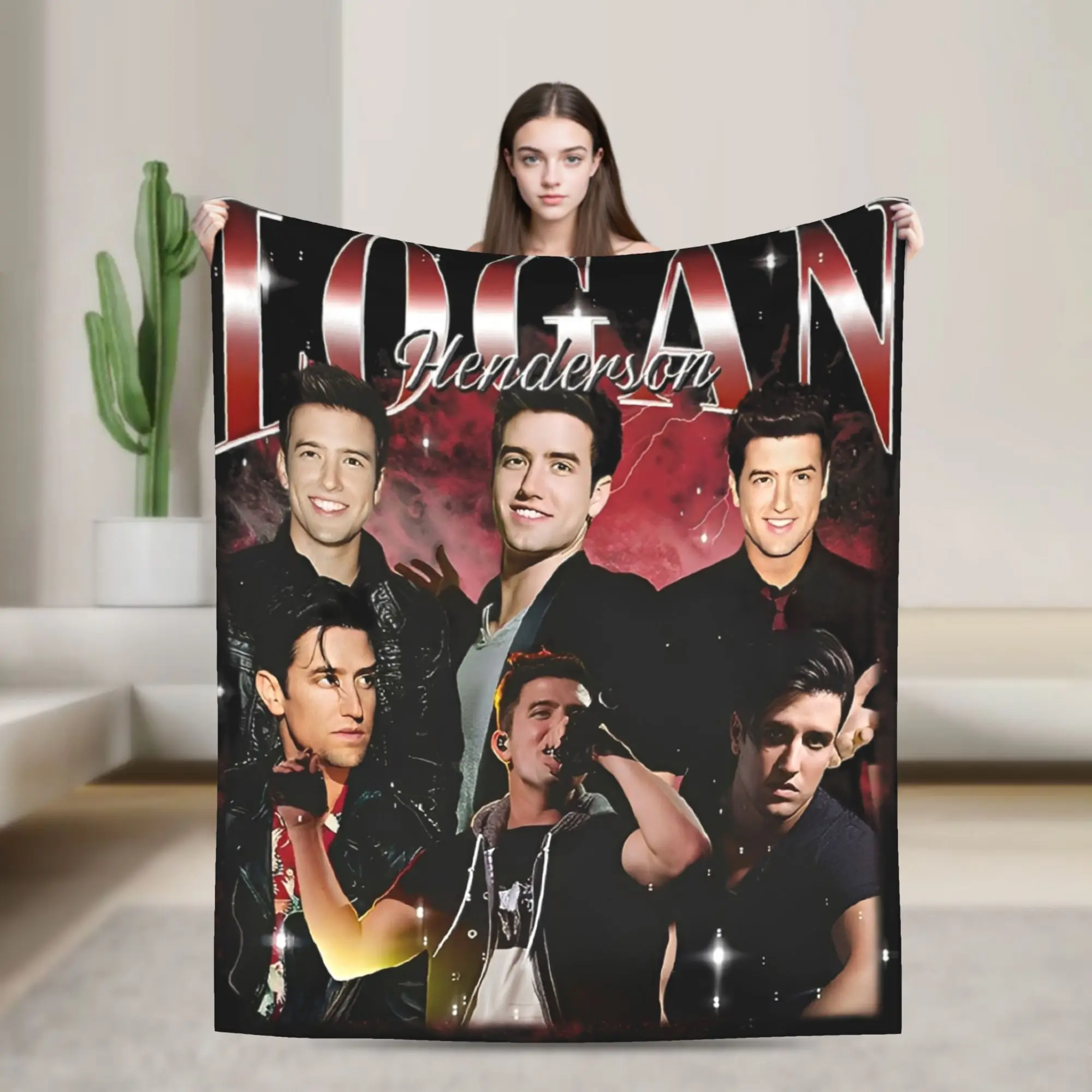 Big Time Rush Logan Henderson  Blankets Quality Super Soft  Throw Blanket Winter Travel Home Decor Novelty Bedspread
