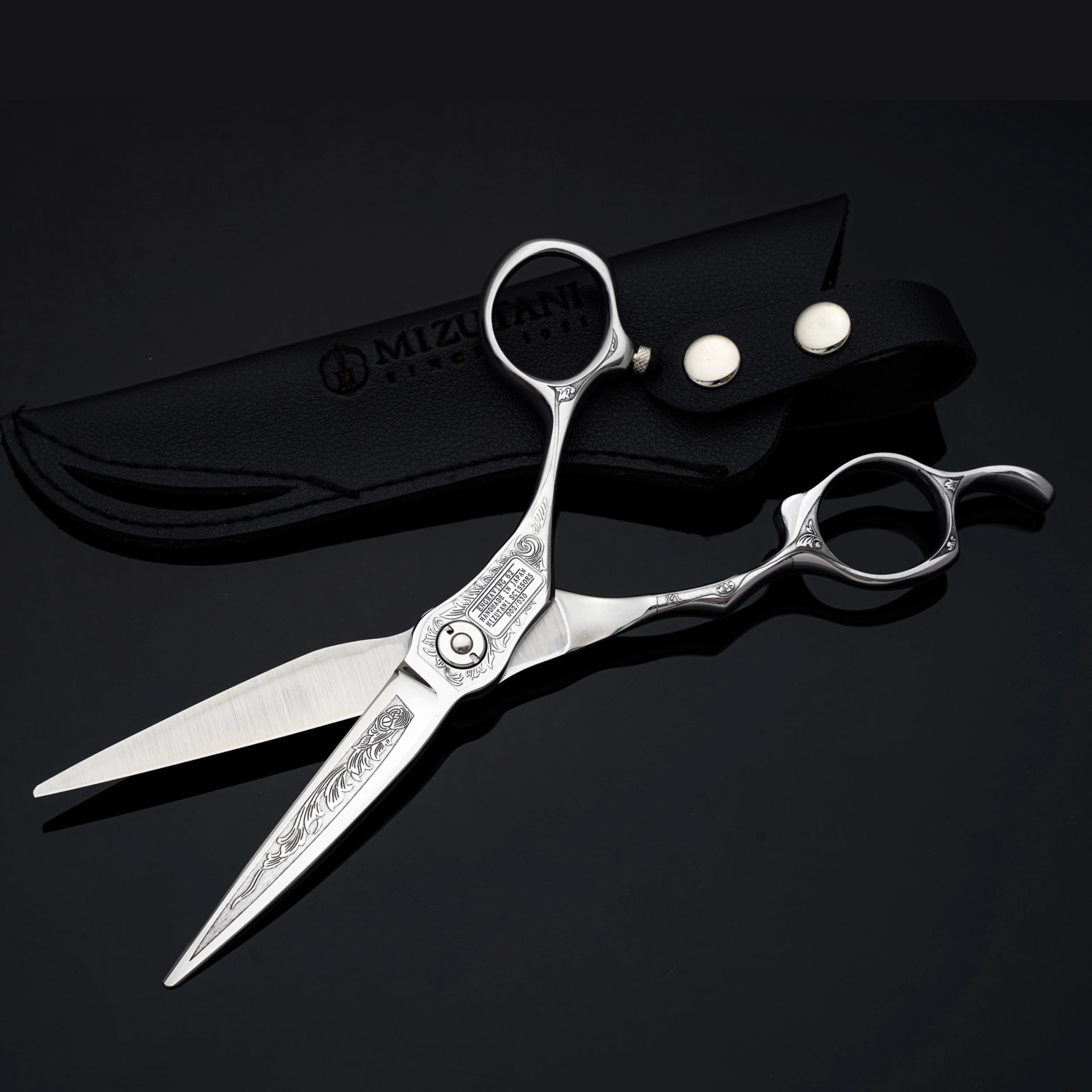 MIZUTANI-High Grade Tungsten Aço Scissor Set, Padrão Barber Professional, cabeleireiro, Top, 6.0"