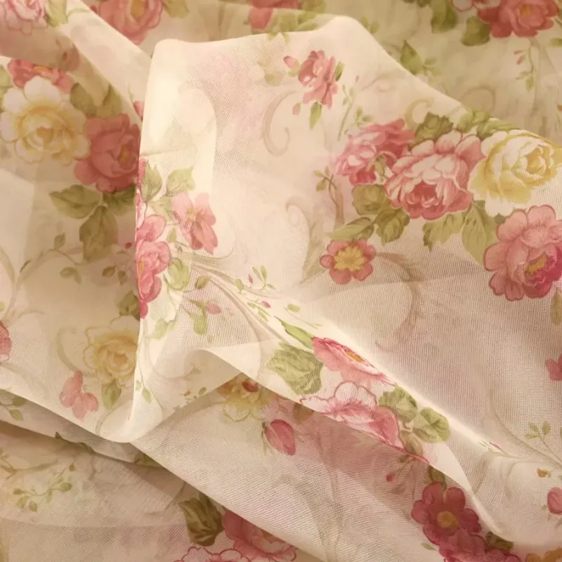 

Cretonne Recommended New Flower Curtains Living Bedroom Korean Garden Marriage Room in Small Girlcustomize Nature Vertically